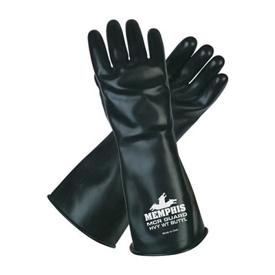 UNSUPPORTED BUTYL GLOVE,14",25 MIL